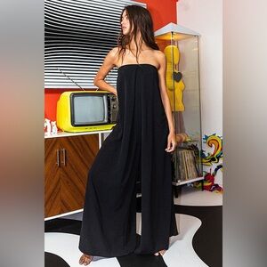 Rory Black Strapless Jumpsuit
